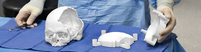 3D printed mold and skull model